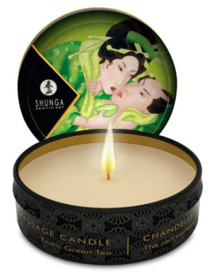 Mini bougie de massage thé vert 30ml