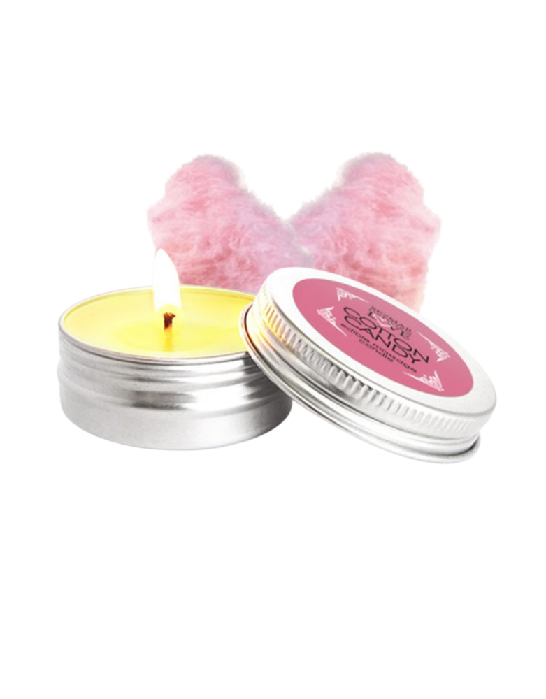 Mini Bougie de massage barbe à papa 30 ml 100% naturelle
