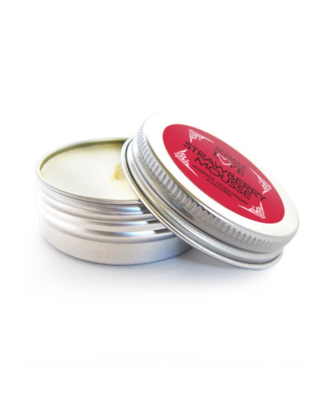 Mini Bougie de massage mousse de fraise 30ml 100% naturelle