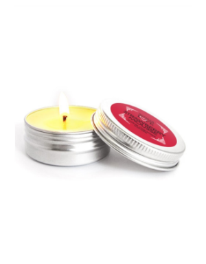 Mini Bougie de massage mousse de fraise 30ml 100% naturelle