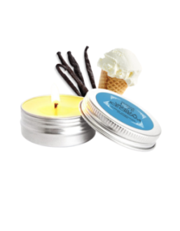 Mini Bougie de massage glace vanille 30ml 100% naturelle