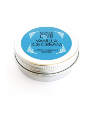 Mini Bougie de massage glace vanille 30ml 100% naturelle