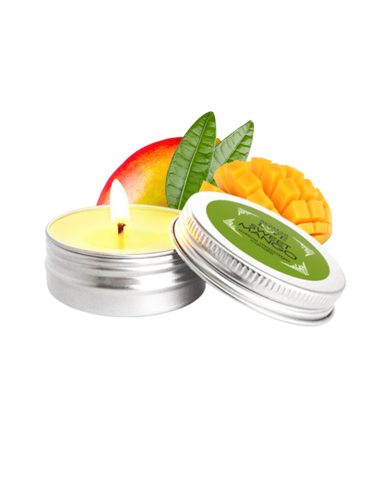 Mini Bougie de massage Mangue 30ml 100% naturelle