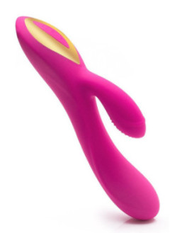 Vibromasseur rabbit rose ergot à picots 10 programmes USB