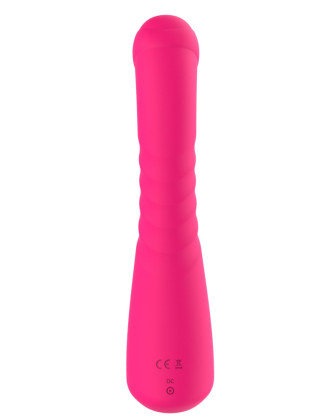 Vibromasseur rabbit rose chauffant avec fonction va-et-vient, USB
