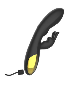 Vibromasseur rabbit noir Luxe très puissant, USB