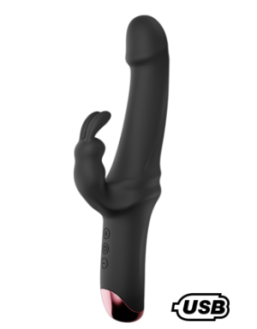 PLAYER, Vibromasseur Rabbit USB, silicone médical doux et lisse, doté de 10 modes de vibration