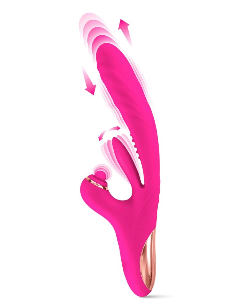 Vibromasseur Rabbit 3-en-1 Sassy Yoba – Va-et-vient, Tapotements & Rotation Clitoridienne