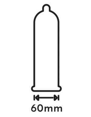 Préservatifs lubrifiés en latex x12 avec réservoir Extra Large 60 mm