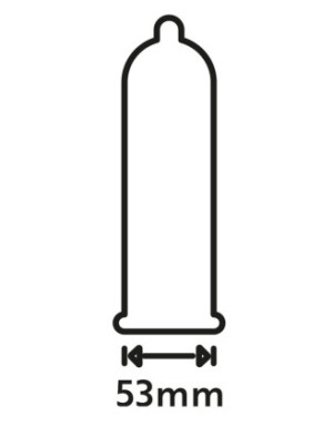 Préservatifs extra lubrifiés, en latex x12 avec réservoir Extra Wet 53 mm
