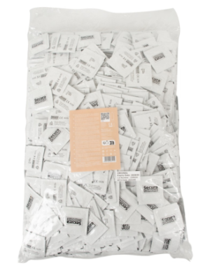 Lot de 1000 préservatifs latex lubrifiés 53 mm