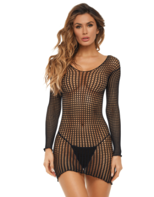 Robe résille fantaisie noir