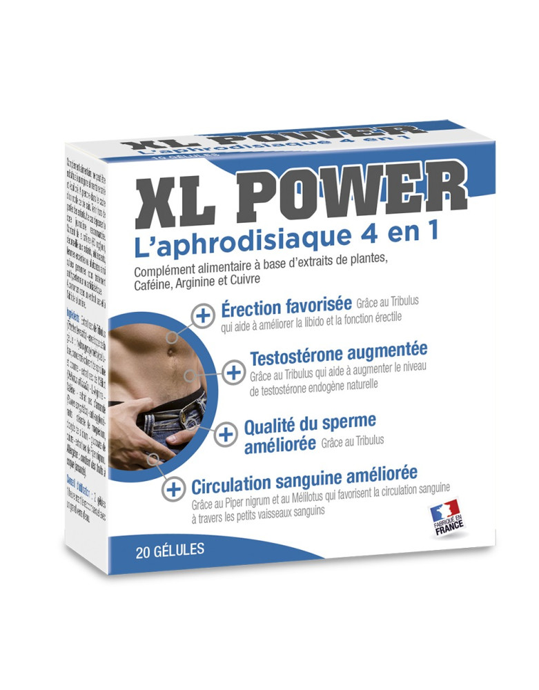 XL Power aphrodisiaque 4 en 1, 20 gélules