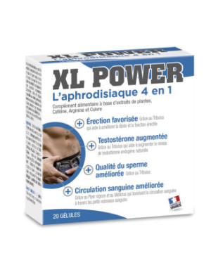 XL Power aphrodisiaque 4 en 1, 20 gélules