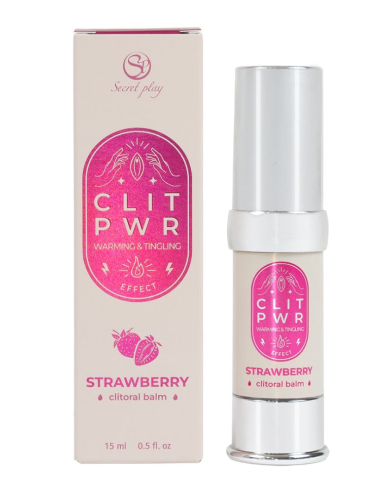 Baume stimulant chauffant pour clitoris Fraise 15ml