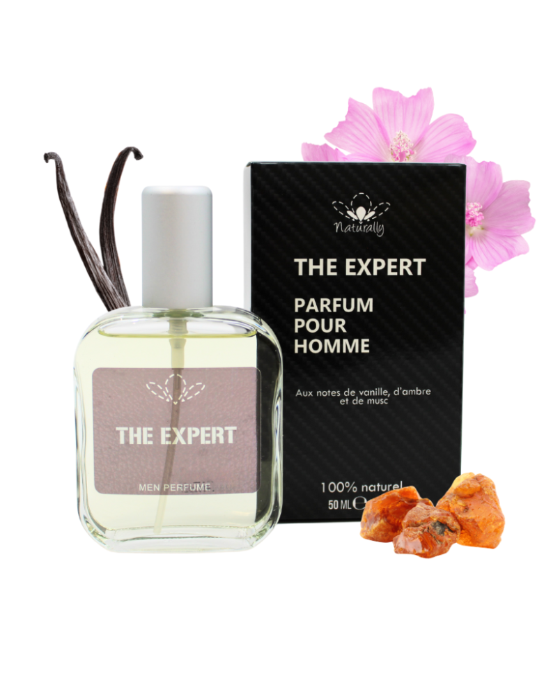Parfum homme 100% naturel – Vanille, ambre  musc – 50 ml