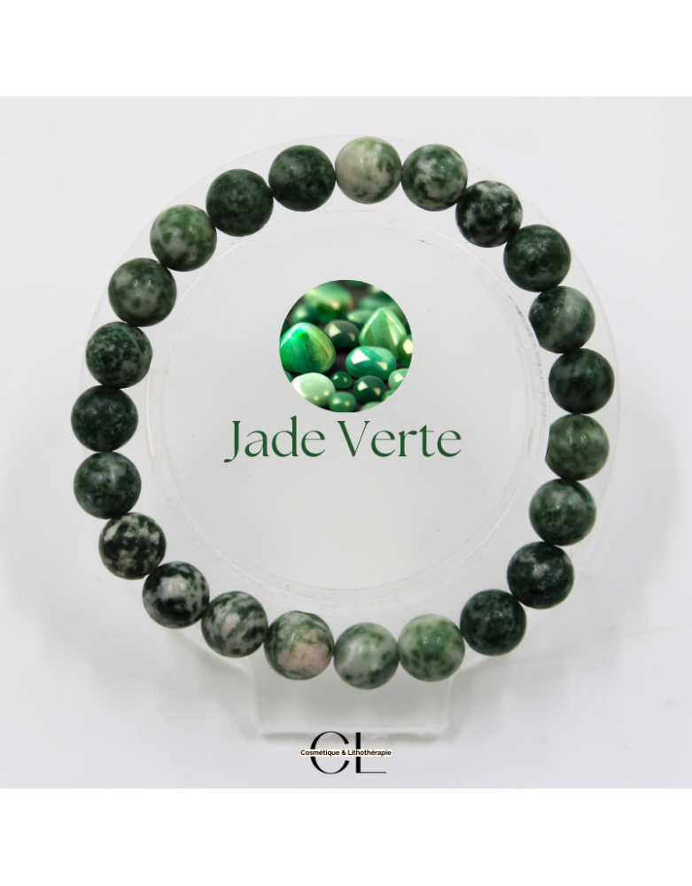 Bracelet en pierres naturelles Jade Verte AB 8mm