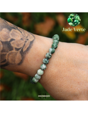 Bracelet en pierres naturelles Jade Verte AB 8mm