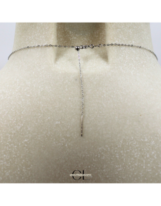 Collier en argent 925 avec pierre Oeil de Tigre AA boule 12mm