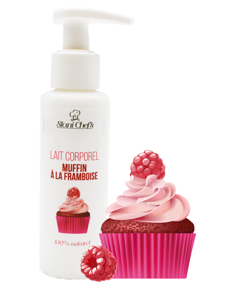 Lait corporel - muffin à la framboise - 100ml 100% naturel