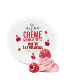 Crème mains et pieds - muffin à la framboise - 50ml 100% naturelle - Format voyage