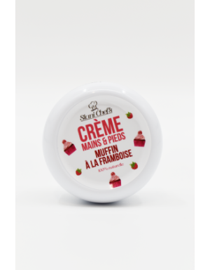 Crème mains et pieds - muffin à la framboise - 50ml 100% naturelle - Format voyage