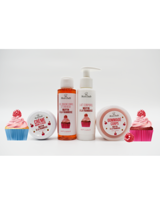 Crème mains et pieds - muffin à la framboise - 50ml 100% naturelle - Format voyage