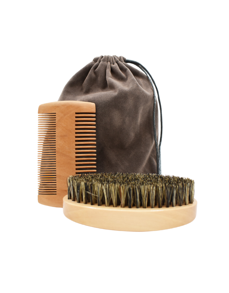 Kit brosse  peigne pour barbe et moustache