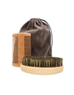 Kit brosse  peigne pour barbe et moustache