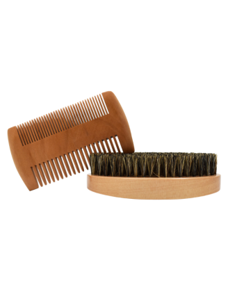 Kit brosse  peigne pour barbe et moustache