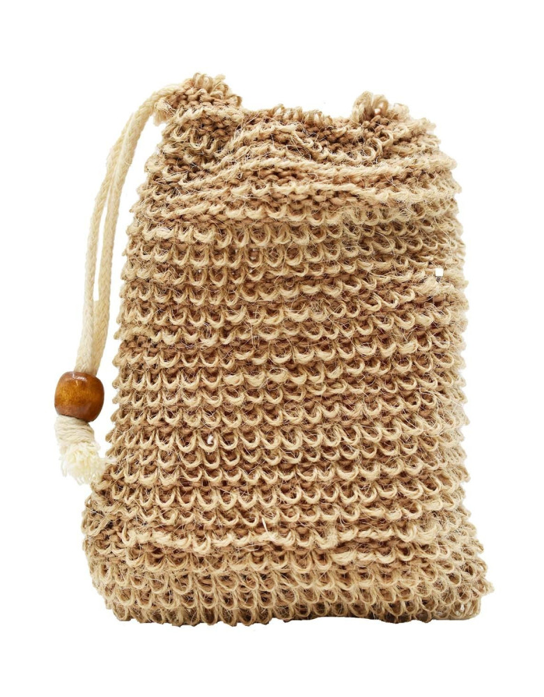 Sac à savon en sisal - Marron
