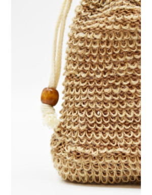 Sac à savon en sisal - Marron