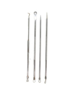 Kit de 4 extracteurs boutons et comédons  boitier