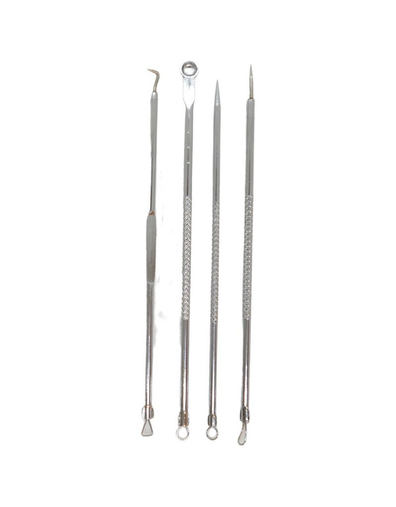 Kit de 4 extracteurs boutons et comédons  boitier