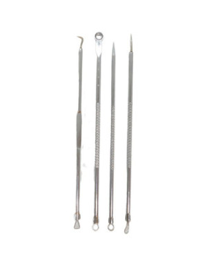 Kit de 4 extracteurs boutons et comédons  boitier