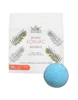 Éponge konjac bleue