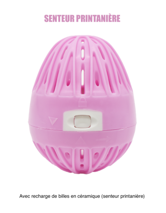 Boule de lavage machine à laver rose  recharge - senteur printanière