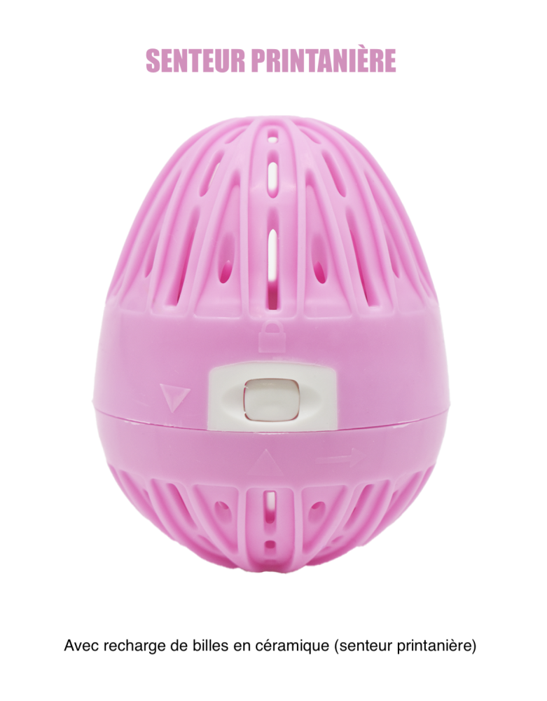 Boule de lavage machine à laver rose  recharge - senteur printanière