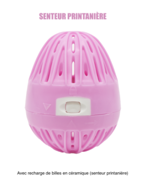 Boule de lavage machine à laver rose  recharge - senteur printanière