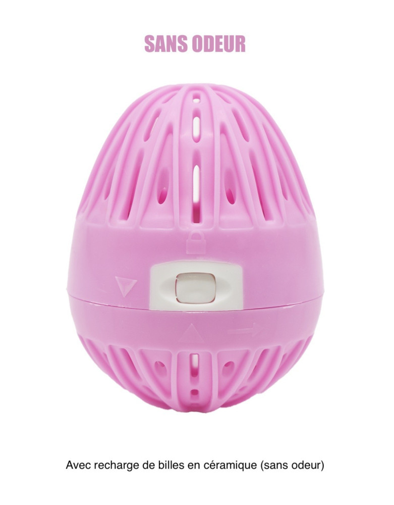 Boule de lavage machine à laver rose  recharge - Sans odeur