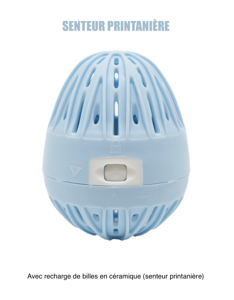 Boule de lavage machine à laver bleue  recharge - senteur printanière