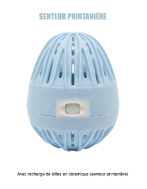 Boule de lavage machine à laver bleue  recharge - senteur printanière