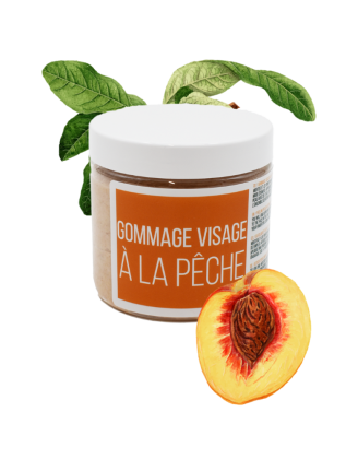 Gommage visage pêche - 200ml 100% naturel