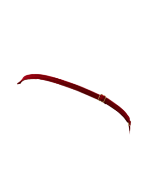 String rouge avec bijou perle & strass dorés