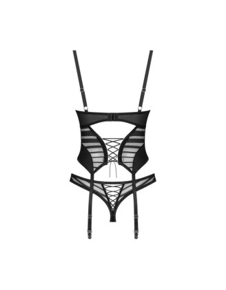 Lune Bellis corset et string - Noirs