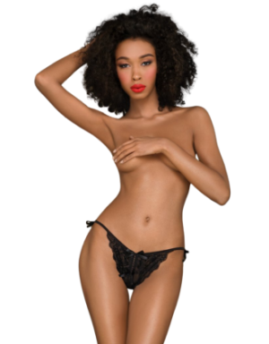 Culotte ouverte noire Too hot to be real