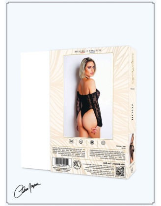 Body résille noire manches longues - Le Numéro 5 - Collection Body