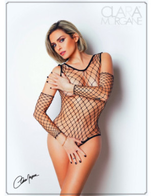 Body noire fine résille - Le Numéro 3 - Collection Body