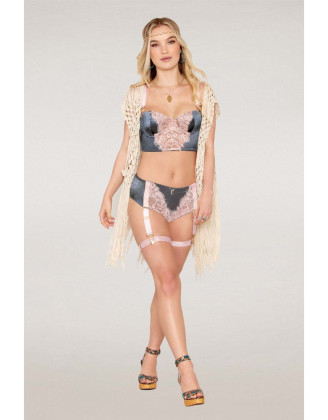 Ensemble soutien-gorge et culotte porte-jarretelles vintage