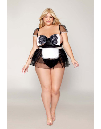 Costume, grande taille, femme de chambre